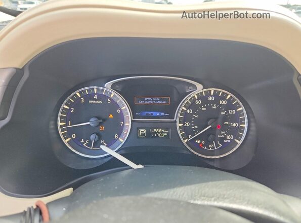 5N1DL0MM6HC524975 2017 INFINITI QX60 White Սարքավորումների վահանակի տեսք