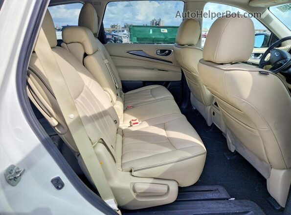 5N1DL0MM6HC524975 2017 INFINITI QX60 White Հետևի նստատեղերի տեսք
