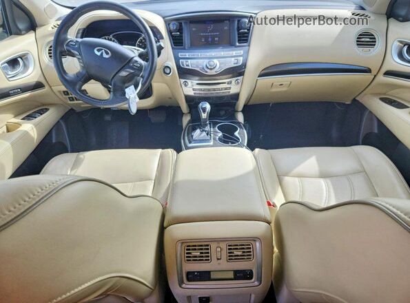 5N1DL0MM6HC524975 2017 INFINITI QX60 White Առջևի վահանակի տեսք