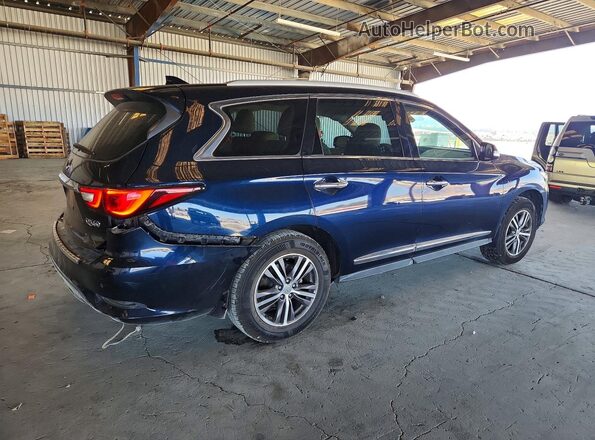 5N1DL0MM7HC530283 2017 INFINITI QX60 Blue Rear right