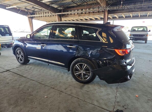 5N1DL0MM7HC530283 2017 INFINITI QX60 Blue Rear left