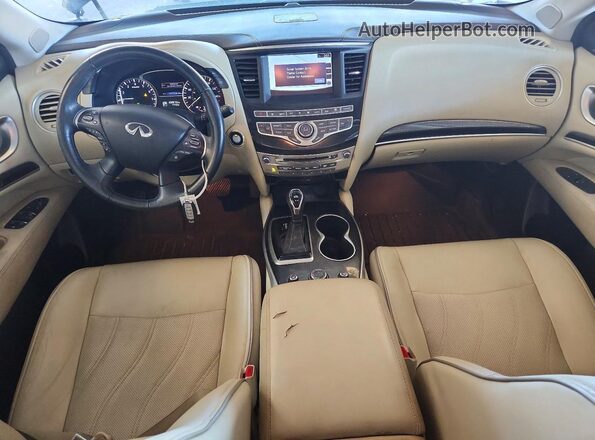 5N1DL0MM7HC530283 2017 INFINITI QX60 Blue Dashboard view