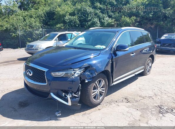5N1DL0MM8HC508180 2017 INFINITI QX60 Blue Առջևի ձախ երեք քառորդ տեսարան