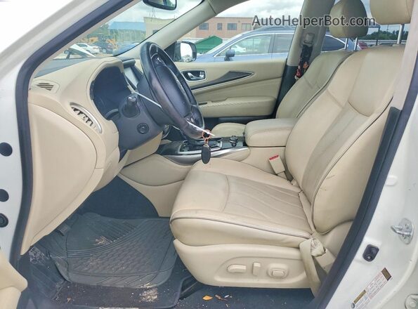 5N1DL0MM8HC520264 2017 INFINITI QX60 White Widok wnętrza z przodu