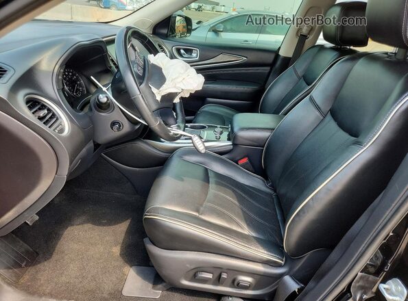5N1DL0MM8HC522449 2017 INFINITI QX60 Black Widok wnętrza z przodu