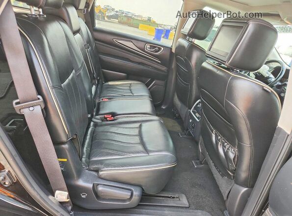 5N1DL0MM8HC522449 2017 INFINITI QX60 Black Widok wnętrza z tyłu