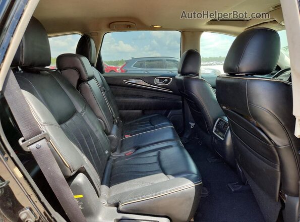 5N1DL0MM8HC551367 2017 INFINITI QX60 Black Widok wnętrza z tyłu