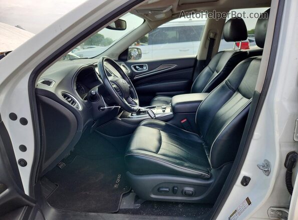 5N1DL0MM9HC527434 2017 INFINITI QX60 White Widok wnętrza z przodu