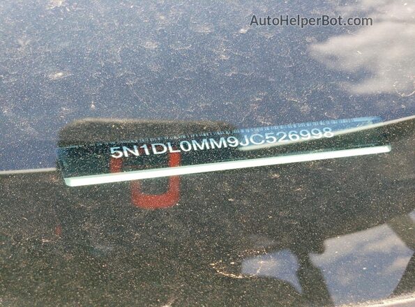 5N1DL0MM9JC526998 2018 INFINITI QX60 White Вид наклейки з VIN-кодом