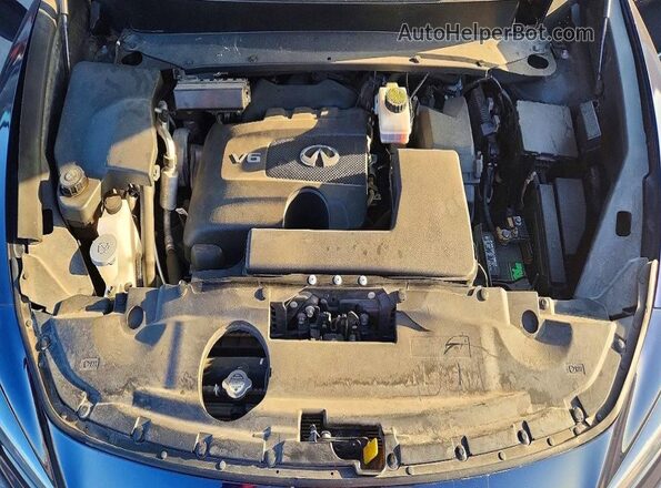 5N1DL0MM9JC533384 2018 INFINITI QX60 Blue Vista del compartimento del motor