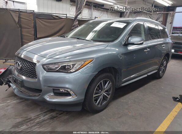 5N1DL0MN0JC500279 2018 INFINITI QX60 Blue Առջևի ձախ երեք քառորդ տեսարան