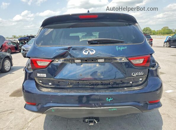 5N1DL0MN1HC505906 2017 INFINITI QX60 Blue Widok z tyłu