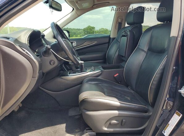 5N1DL0MN1HC505906 2017 INFINITI QX60 Blue Widok wnętrza z przodu