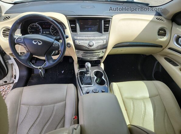 5N1DL0MN2HC507499 2017 INFINITI QX60 White Առջևի վահանակի տեսք