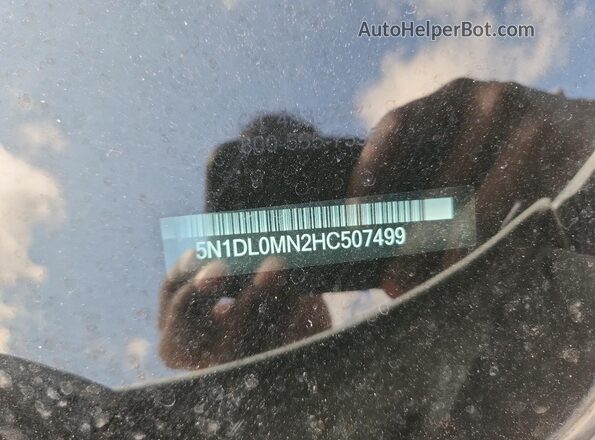5N1DL0MN2HC507499 2017 INFINITI QX60 White VIN կոդի պիտակի տեսք