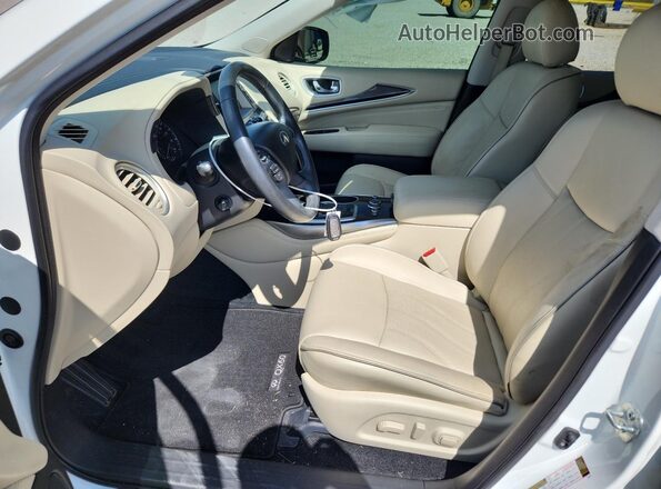 5N1DL0MN2LC505339 2020 INFINITI QX60 White Widok wnętrza z przodu
