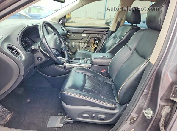 5N1DL0MN3HC544187 2017 INFINITI QX60 Gray Widok wnętrza z przodu