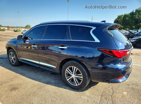 5N1DL0MN3KC522200 2019 INFINITI QX60 Blue Հետևի ձախ