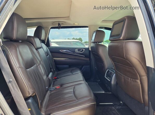 5N1DL0MN4HC515748 2017 INFINITI QX60 Black Սալոնի հետևի տեսք