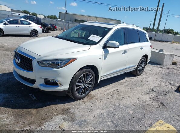 5N1DL0MN4LC548743 2020 INFINITI QX60 White Առջևի ձախ երեք քառորդ տեսարան
