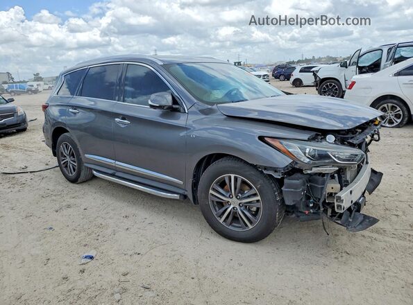 5N1DL0MN6KC557801 2019 INFINITI QX60 Серый Передняя правая четверть