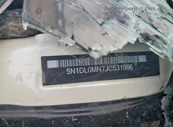 5N1DL0MN7JC531996 2018 INFINITI QX60 White VIN կոդի պիտակի տեսք