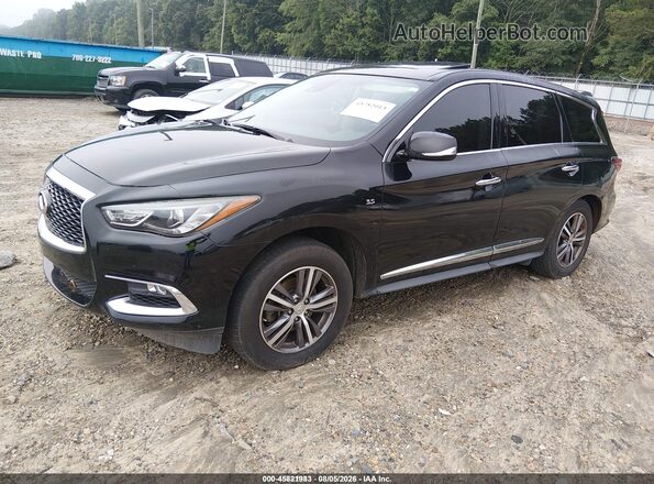5N1DL0MN7KC516187 2019 INFINITI QX60 Black Vista tres cuartos delantera izquierda