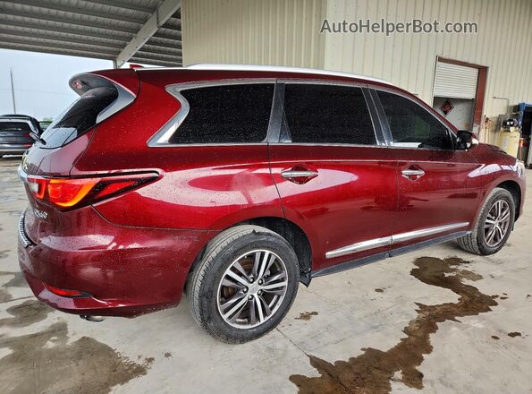 5N1DL0MN8KC502623 2019 INFINITI QX60 Maroon Vista trasera