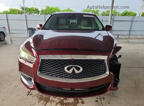 5N1DL0MN8KC502623 2019 INFINITI QX60 Maroon Vista de los asientos traseros