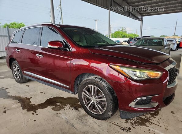 5N1DL0MN8KC502623 2019 INFINITI QX60 Maroon Vista interior delantera