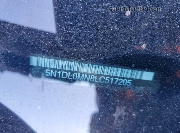 5N1DL0MN8LC517205 2020 INFINITI QX60 Black Вид наклейки з VIN-кодом