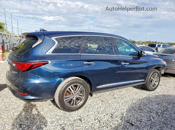 5N1DL0MN9LC519058 2020 INFINITI QX60 Синий Задняя правая четверть