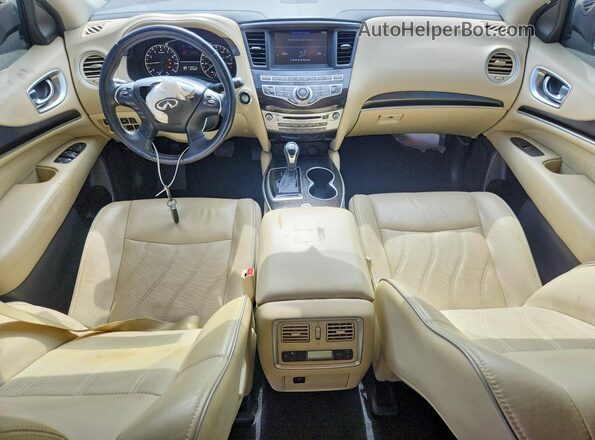 5N1DL0MNXHC542663 2017 INFINITI QX60 White Առջևի վահանակի տեսք