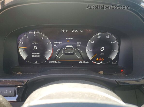 5N1DL1FR7PC376073 2023 INFINITI QX60 Silver Instrument cluster view