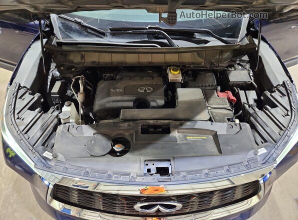 5N1DL1FS3PC364487 2023 INFINITI QX60 Blue Vista del compartimento del motor