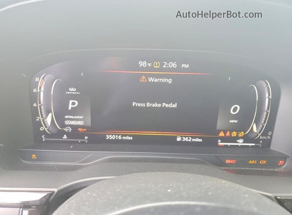 5N1DL1GR6PC333410 2023 INFINITI QX60 White Вид щитка приладів