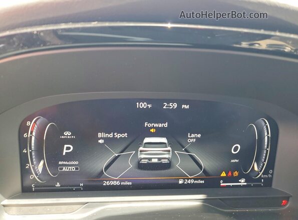 5N1DL1GS4RC358828 2024 INFINITI QX60 Gray ხელსაწყოთა პანელის ხედი