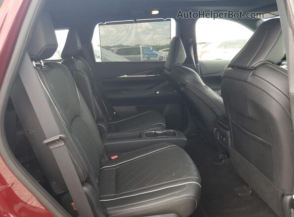 5N1DL1HUXPC330383 2023 INFINITI QX60 Burgundy Vista de los asientos traseros