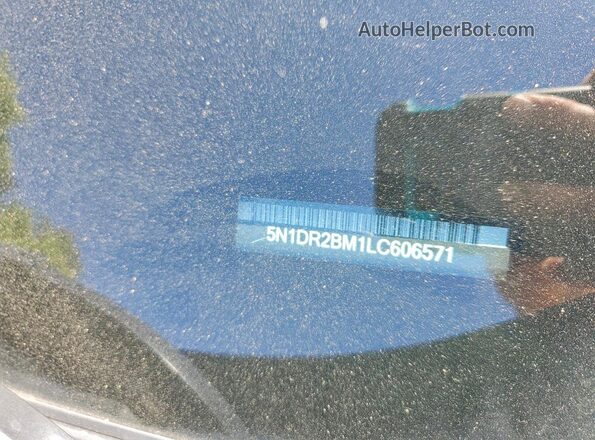 5N1DR2BM1LC606571 2020 NISSAN PATHFINDER Blue Widok naklejki z numerem VIN