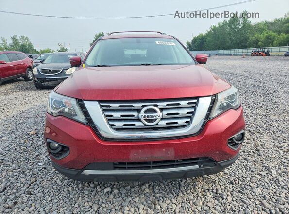 5N1DR2MM0JC678095 2018 NISSAN PATHFINDER Burgundy Դիմացի տեսք