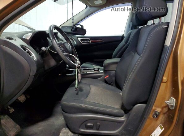 5N1DR2MM2HC606762 2017 NISSAN PATHFINDER Brown Вид салону спереду