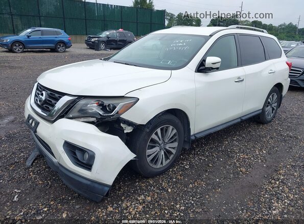 5N1DR2MM3HC681423 2017 NISSAN PATHFINDER White Vista tres cuartos delantera izquierda