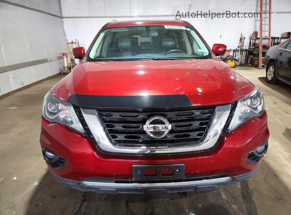 5N1DR2MM3JC609353 2018 NISSAN PATHFINDER Burgundy წინა ხედი