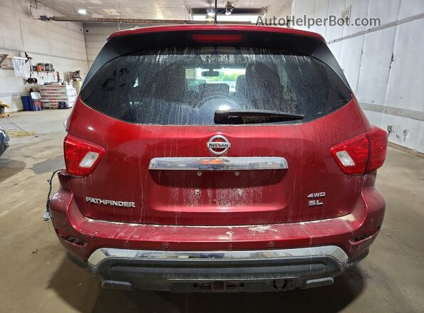 5N1DR2MM3JC609353 2018 NISSAN PATHFINDER Burgundy უკანა ხედი