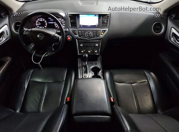 5N1DR2MM3KC588313 2019 NISSAN PATHFINDER Blue Вид панелі приладів