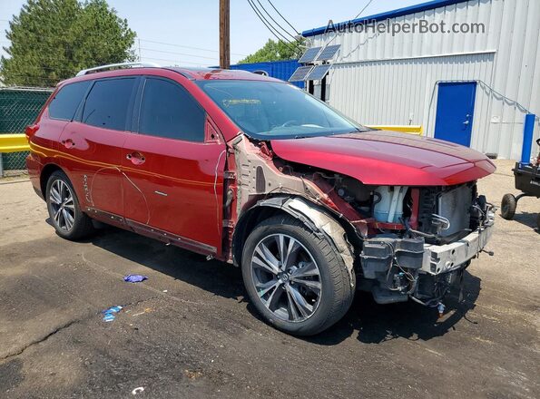 5N1DR2MM3KC606258 2019 NISSAN PATHFINDER Темно-бордовый Передняя правая четверть