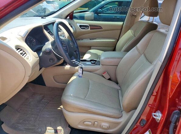 5N1DR2MM3KC606258 2019 NISSAN PATHFINDER Темно-бордовый Вид салона спереди