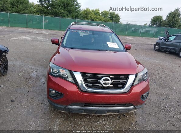 5N1DR2MM7HC676905 2017 NISSAN PATHFINDER Red Instrument cluster view