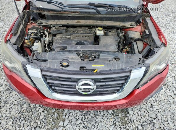 5N1DR2MM7HC682431 2017 NISSAN PATHFINDER Burgundy Вид підкапотного простору
