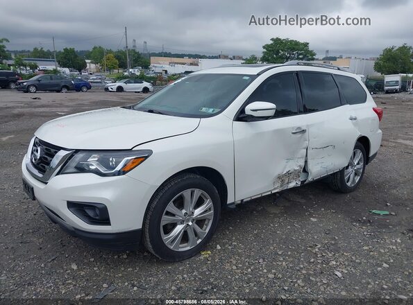 5N1DR2MM8KC597475 2019 NISSAN PATHFINDER White Vista tres cuartos delantera izquierda
